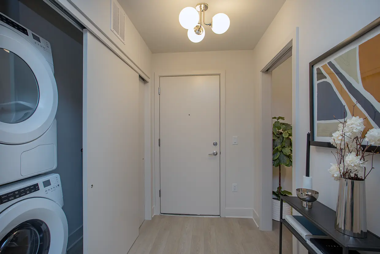 Entry Hall showing Washer & Dryer in Model 209