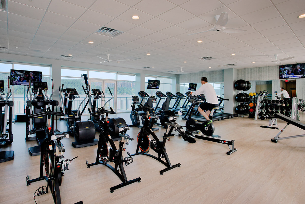 Fitness Center overlooking the Hudson and Palisades