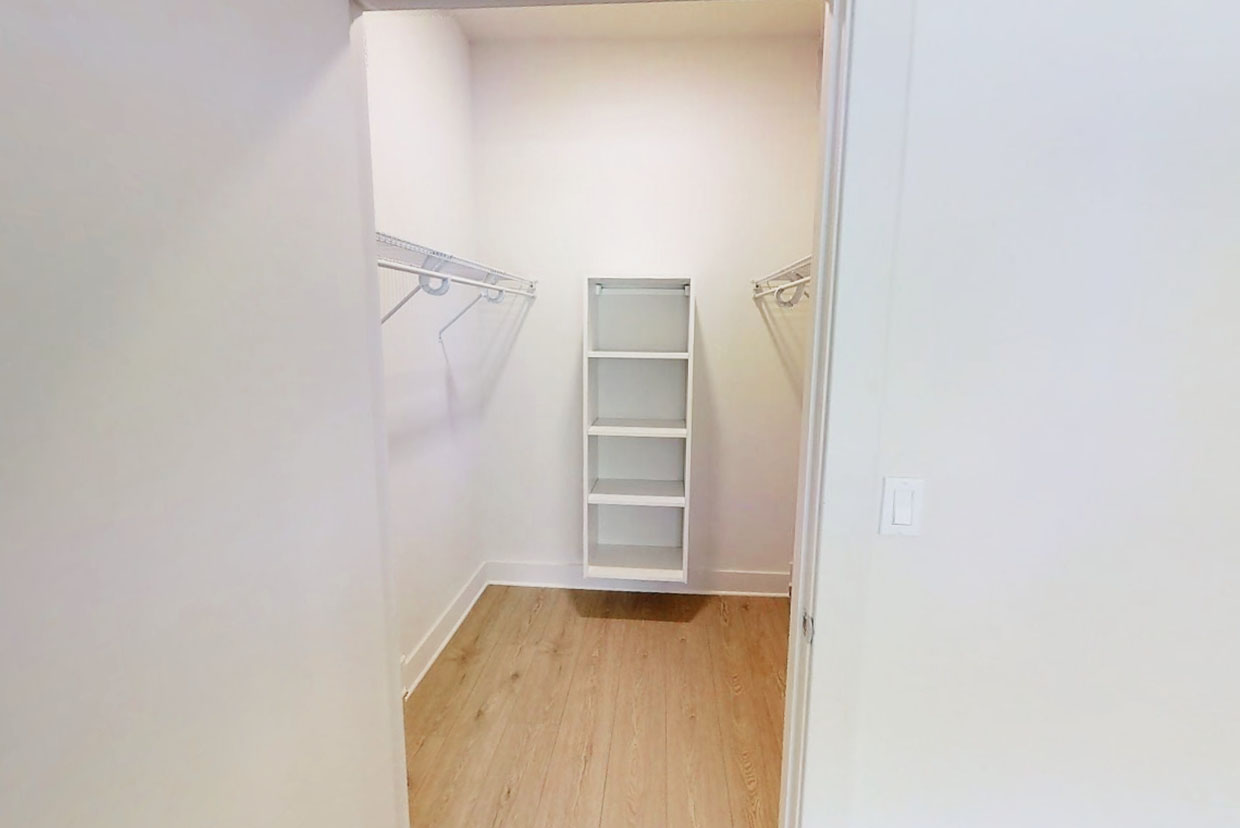 Large Walk-in Closets throughout