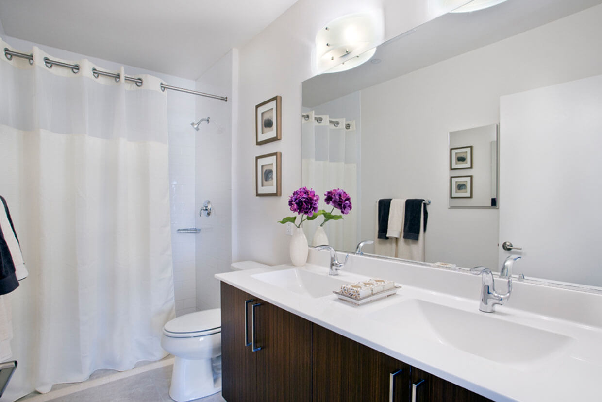 Designer Bathroom with Double Sink Vanity